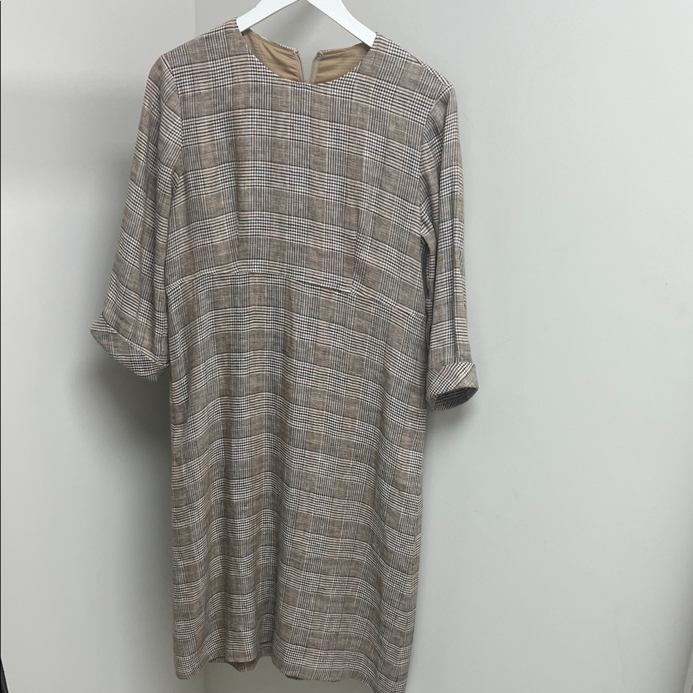 Elegant Plaid Midi Dress